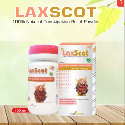Product Name: Laxscot, Compositions of Laxscot are 100% Natural Constipation Relief Powder - Pharma Drugs and Chemicals