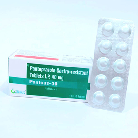 Product Name: PANTOUS  40, Compositions of PANTOUS  40 are Pantoprazole Gastro-resistant Tablets IP 40mg - Ozenius Pharmaceutials