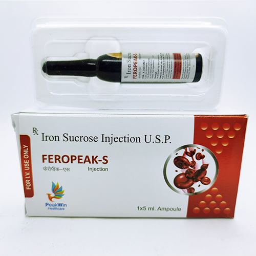Product Name: Feropeak S, Compositions of Feropeak S are Iron Sucrose Injection USP - Peakwin Healthcare