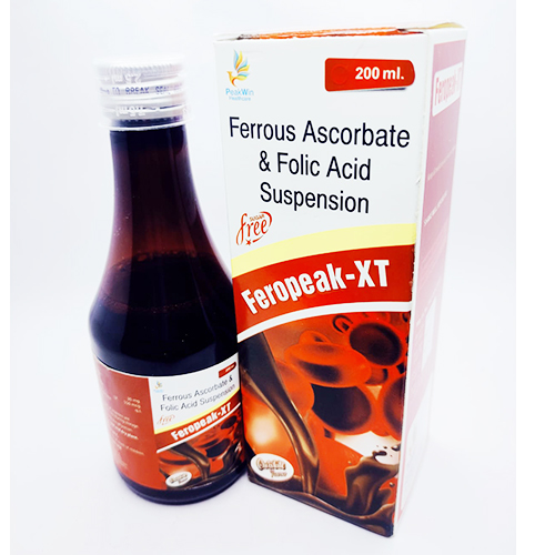 Product Name: Forepeak Xt, Compositions of Forepeak Xt are Ferrous Ascorbate Folic Acid & Zinc Suspension - Peakwin Healthcare