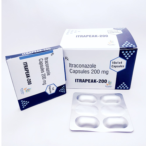 Product Name: Itrapeak 200, Compositions of Itrapeak 200 are Itraconazole Capsules 200mg - Peakwin Healthcare