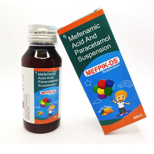 Product Name: Mefpik Ds, Compositions of Mefpik Ds are Mefenamic Acid & Paracetamol Suspension - Peakwin Healthcare