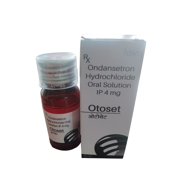 Product Name: OTOSET, Compositions of OTOSET are Ondansetron Hydrochloride Oral Solution IP 4mg - Fawn Incorporation
