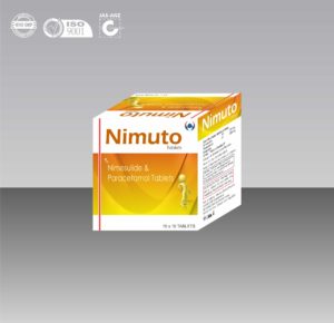 Product Name: Nimuto, Compositions of Nimesulide & Paracetamol Tablets are Nimesulide & Paracetamol Tablets - Haustus Biotech Pvt. Ltd.