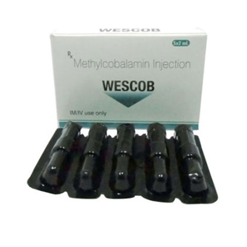 Product Name: WESCOB, Compositions of WESCOB are Methylcobalamin 1500mcg - Edelweiss Lifecare