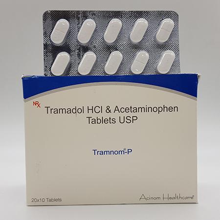 Product Name: Tramnom P, Compositions of Tramnom P are Tramadol HCI and Acetaminophen  Tablets USP - Acinom Healthcare