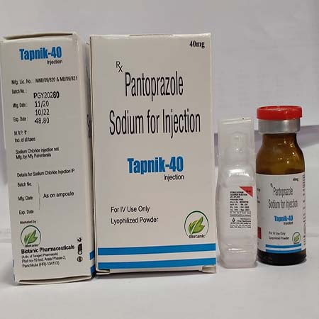 Product Name: Tapnik 40, Compositions of Tapnik 40 are Pantoprazole Sodium For Injection - Biotanic Pharmaceuticals