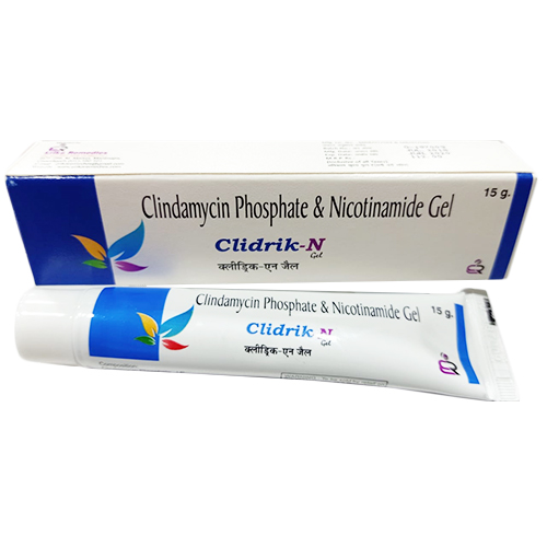 Product Name: Clidrik N, Compositions of Clidrik N are Clindamycin Phosphate & Nicotinamide Gel  - Erika Remedies