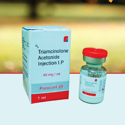 Product Name: Ponicort 40, Compositions of Ponicort 40 are Triamcinolone Acetonide Injection I.P - Healthkey Life Science Private Limited