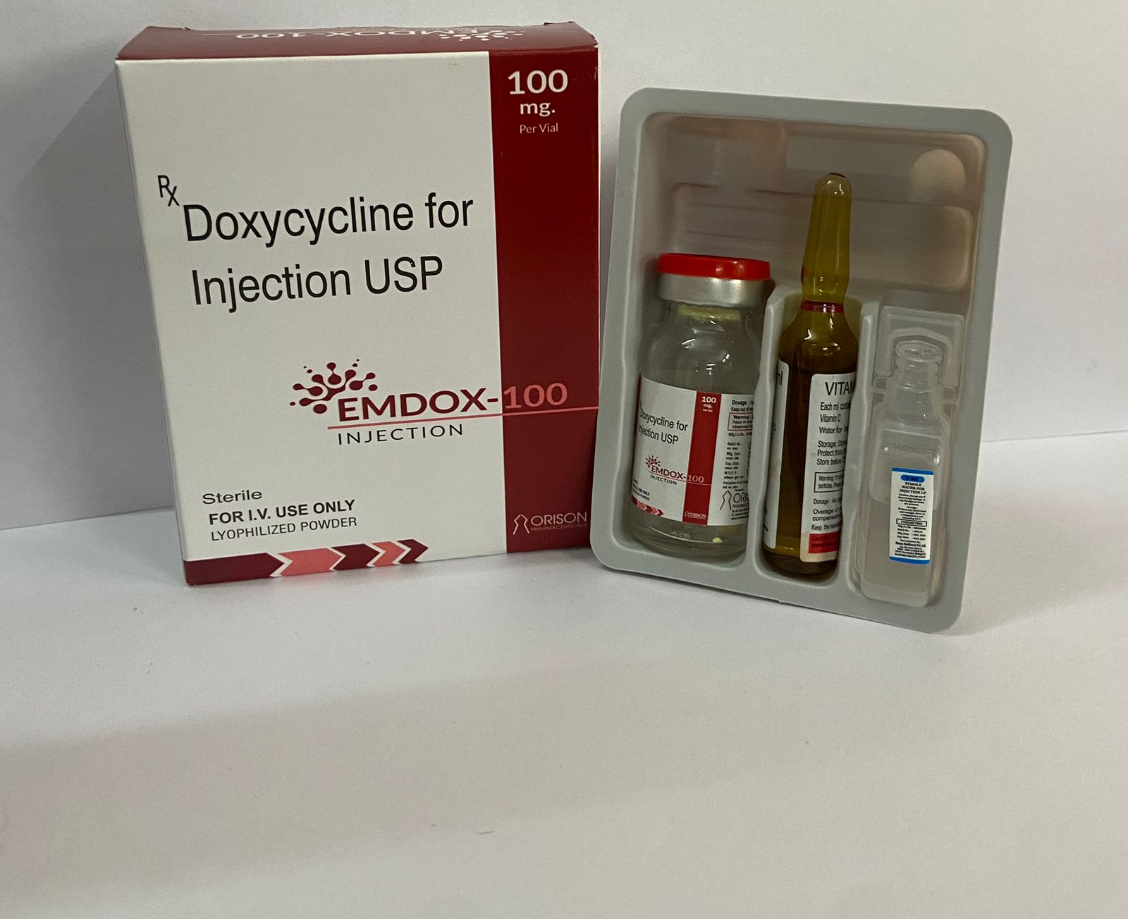 Product Name: Doxycycline For Injection USP, Compositions of Doxycycline For Injection USP are Doxycycline For Injection USP - Orison Pharmaceuticals