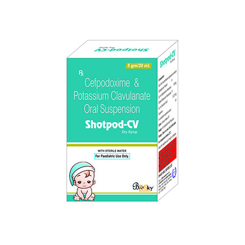 Product Name: Shotpod CV, Compositions of Shotpod CV are Cefpodoxime Proxetil & Potaassium Clavulanate Oral Suspension - Biosky Remedies