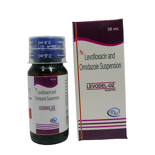 Product Name: LEVODEL OZ, Compositions of LEVODEL OZ are Levofloxacin 125 mg + Ornidazole 125 mg susp. - Edelweiss Lifecare