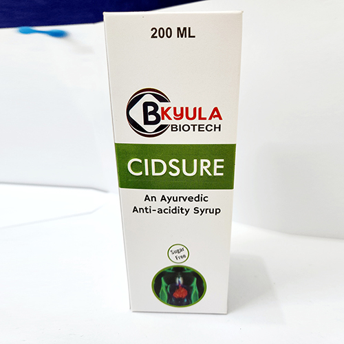 Product Name: Cidsure, Compositions of Cidsure are An Ayurvedic Anti-acidity-syrup - Bkyula Biotech