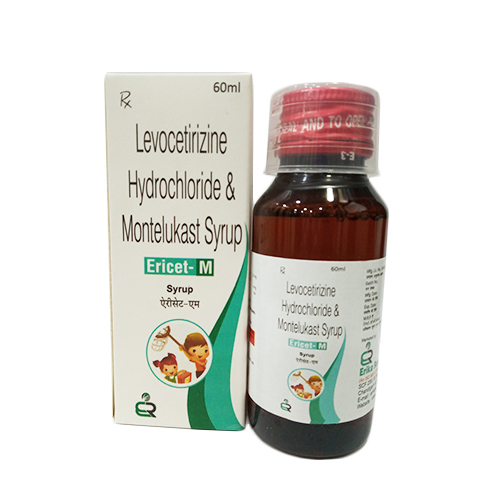 Product Name: Ericet M, Compositions of Ericet M are Levocetrizine Hydrochloride & Montelukast Syrup - Erika Remedies