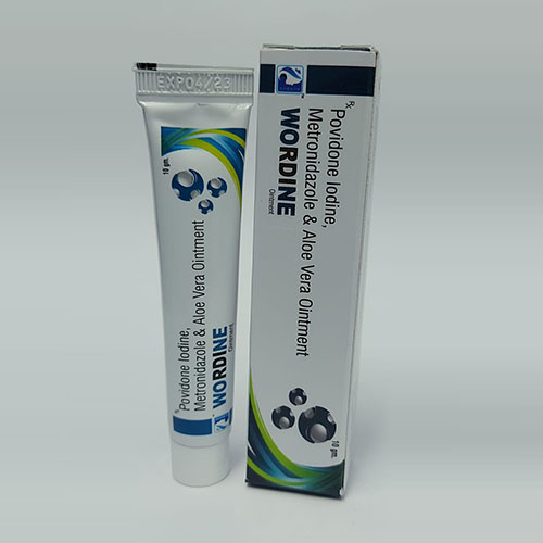 Product Name: Wordine, Compositions of Wordine are Pivodine Iodine,Metronidazole & Aloevera  Ointment - WHC World Healthcare