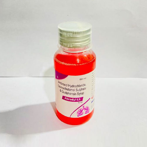 Product Name: Abrodyl LS, Compositions of Abrodyl LS are Ambroxol Hydrochloride Levosalbutamol sulphate and Guaifenesin Sulphate - Disan Pharma