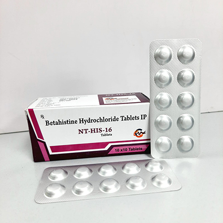 Product Name: NT His 16, Compositions of NT His 16 are Betahistine Hydrochloride Tablets IP - Asterisk Laboratories
