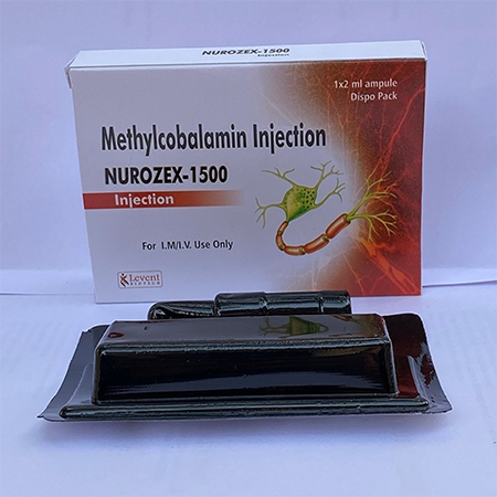 Product Name: Nurozex 1500, Compositions of Nurozex 1500 are Methylcobalamin Injection - Levent Biotech Pvt. Ltd