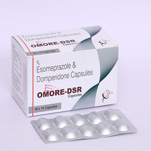 Product Name: OMORE DSR, Compositions of OMORE DSR are Esomeprazole & Domperidone Capsules - Biomax Biotechnics Pvt. Ltd