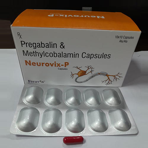 Product Name: Neurovix P, Compositions of Neurovix P are Pregablin & Methylcobalamin Capsules  - Feravix Lifesciences