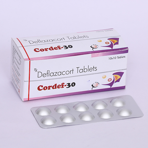 Product Name: CORDEF 30, Compositions of CORDEF 30 are Deflazacort Tablets - Biomax Biotechnics Pvt. Ltd