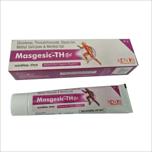 Product Name: Masgesic TH, Compositions of Masgesic TH are Diclofenac-Thiocolchicoside-Oleum-Lini-Methyl-Ssalicylate-Menthol-Gel - Xenon Pharma Pvt. Ltd