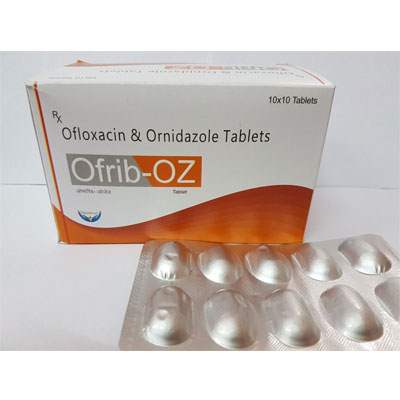 Product Name: Ofrib oz tablets, Compositions of Ofrib oz tablets are Ofloxacin & ornidazole Tablets - Cubic Lifesciences Private Limited