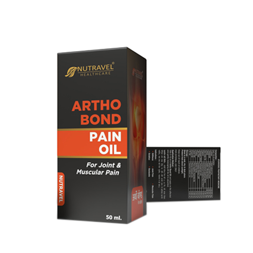 Product Name: Artho bond, Compositions of Artho bond are PAIN OIL For Joint & Muscular Pain - Nutravel Healthcare