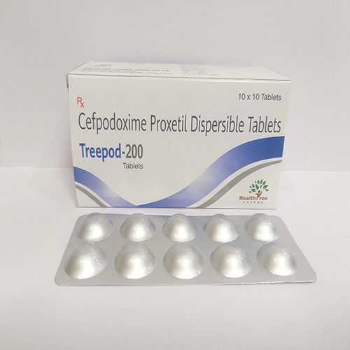 Product Name: Treepod 200, Compositions of Treepod 200 are Cefpodoxime Proxetil Dispersible Tablets  - Healthtree Pharma (India) Private Limited