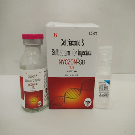 Product Name: Nyczon SB, Compositions of Nyczon SB are Ceftriaxone & Sulbactam for Injection - Cassopeia Pharmaceutical Pvt Ltd