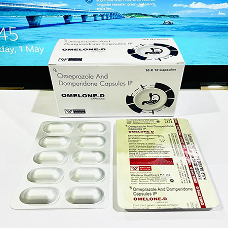 Product Name: Omelone D, Compositions of Omelone D are Omeprazole and Domperidone - Waylone Healthcare