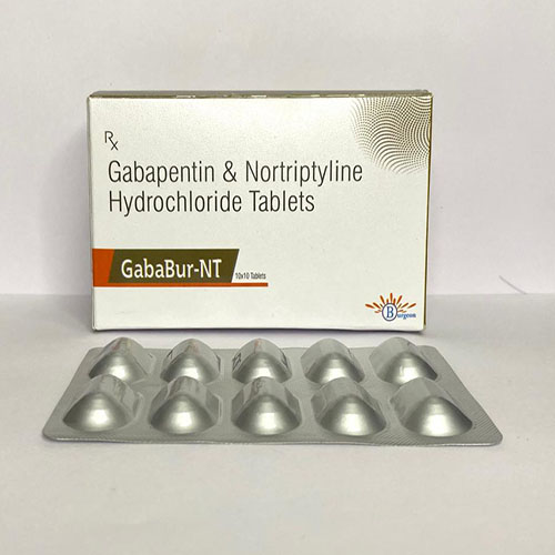 Product Name: GabaBur Nt, Compositions of GabaBur Nt are Gabapentin & Nortriptyline Hydrochloride Tablets - Burgeon Health Series Pvt Ltd