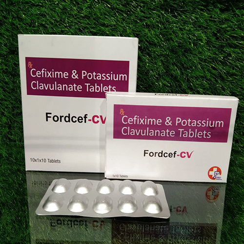 Product Name: Fordecef CV, Compositions of Fordecef CV are Cefixime & Potassium Clavulanate Tablets - Crossford Healthcare