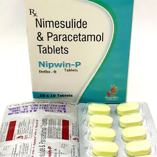 Product Name: Nipwin P, Compositions of Nipwin P are Nimesulide & Paracetamol Tablets - Peakwin Healthcare