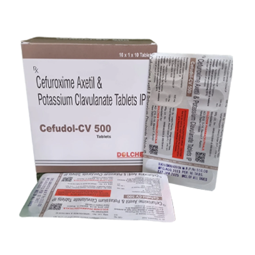 Product Name: Cefudol CV  500, Compositions of Cefudol CV  500 are Cefuroxime Axetil & Potassium Clavulanate Tablets IP - Dolchem Pharmaceuticals Private Limited
