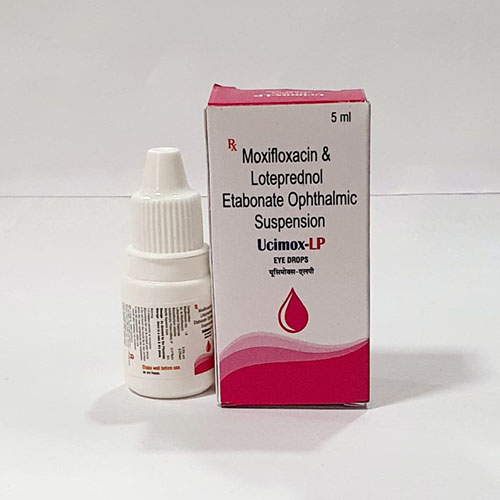 Product Name: Ucimox LP, Compositions of Ucimox LP are Moxifloxacin Loteprednol Etabonate Ophthalmic Suspension - Pride Pharma