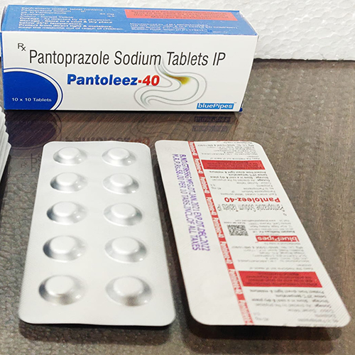 Product Name: PANTOLEEZ 40, Compositions of PANTOLEEZ 40 are Pantoprazole Sodium Tablets IP - Bluepipes Healthcare