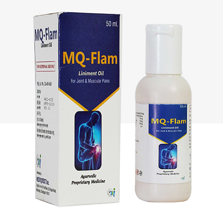 Product Name: MQ FLAM, Compositions of MQ FLAM are Liniment Oil - Mediquest Inc