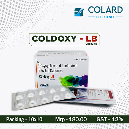 Product Name: COLDOXY   LB, Compositions of COLDOXY   LB are Doxycycline and Lactic Acid Bacillus Capsules - Colard Life Science