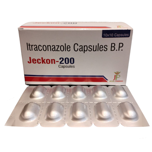 Product Name: Jeckon200, Compositions of Jeckon200 are Itraconazole Capsules B.P - Jecks Pharma