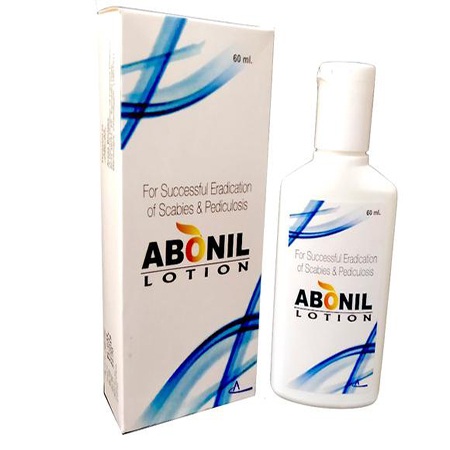 Product Name: Abonil Lotion, Compositions of Abonil Lotion are For Successful Eradication of Scabies & Pediculoss - Trumac Healthcare
