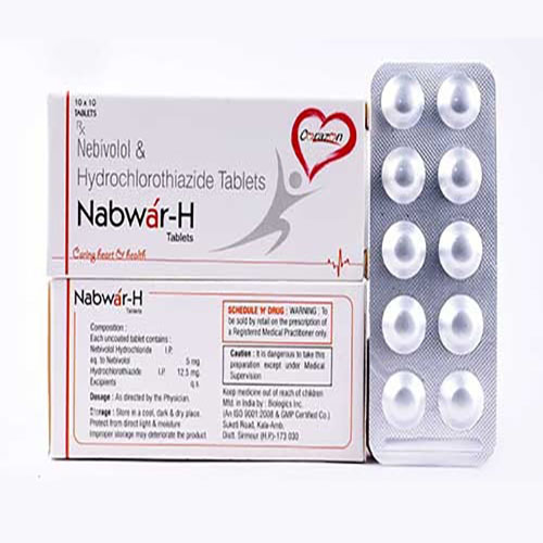 Product Name: Nabwar H, Compositions of Nabwar H are Nebivolol & Hydrochlorothiazide Tablets  - Arlak Biotech