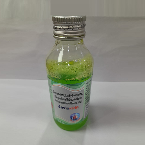 Product Name: Zevix DM, Compositions of Zevix DM are Dextromethorphan Hydrobromide,Phenylephrin Hydrochloride and Chlorpheniramine Maleate Syrup - Feravix Lifesciences