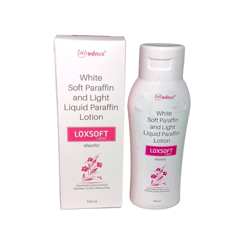 Product Name: Loxsoft, Compositions of are White Soft Paraffin and Light Liquid Paraffin Lotion - Mednus Healthcare
