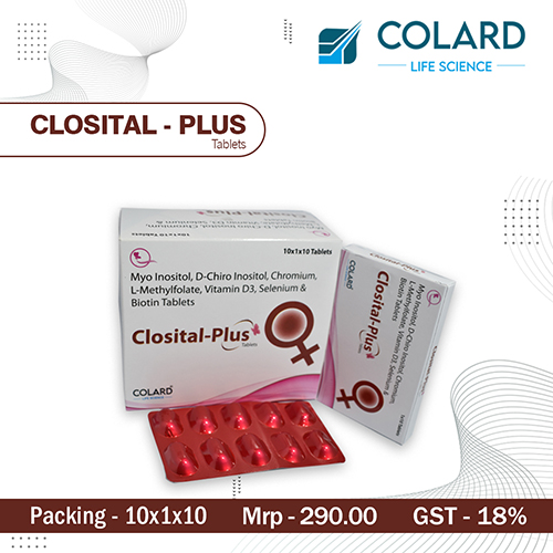 Product Name: COLSITAL   PULS, Compositions of COLSITAL   PULS are Myo Inositol, D-Chiro Inositol, Chromium, L-Methylfolate, vitamin D3, Selenium & Biotin Tablets - Colard Life Science