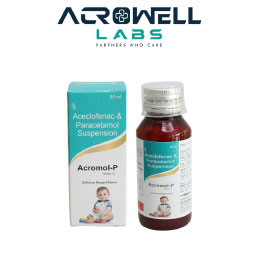 Product Name: Acromol P, Compositions of Acromol P are Aceclofenac and Paracetamol Suspension - Acrowell Labs Private Limited