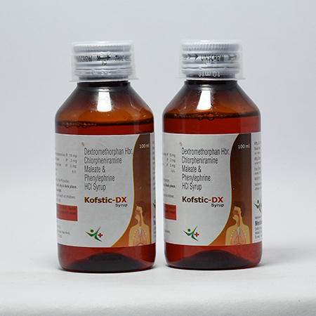 Product Name: Kofstic DX, Compositions of Kofstic DX are Dextromethorphan Hbr Chlorpheniramine Maleate & Phenylephrine Hcl Syrup - Meridiem Healthcare