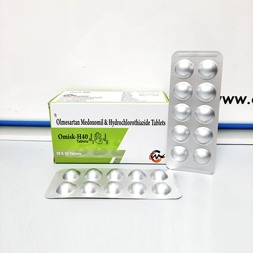 Product Name: Omisk H40, Compositions of Olmesartan Medoxomil & Hydrochlorthiazide Tablets are Olmesartan Medoxomil & Hydrochlorthiazide Tablets - Cardimind Pharmaceuticals