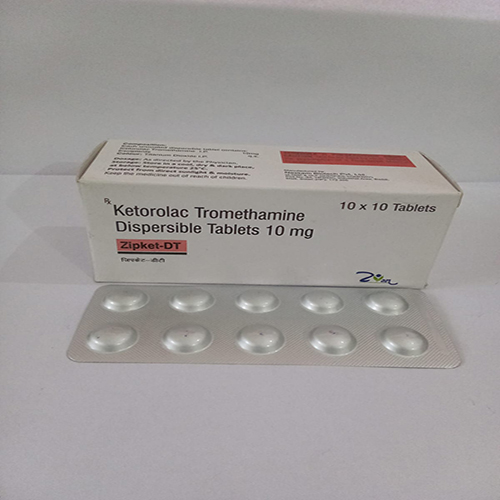 Product Name: Zipket DT, Compositions of Zipket DT are Ketorolac Tromethamine Dispersible Tablets 10 mg  - Arlig Pharma