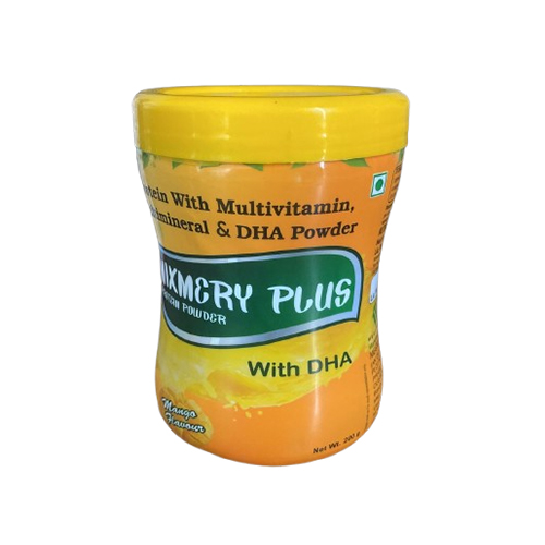 Product Name: MIXMERY PLUS, Compositions of MIXMERY PLUS are Protien With Multivitamin, mineral & DHA Powder - Medlo Biotech